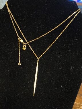Michael Kors Drop Pendant , Stones Adjustable. Pre Owned